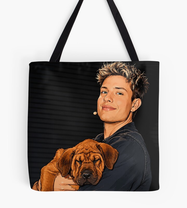 Comedian Matt Rife With An Adorable Dog Tote Bag
