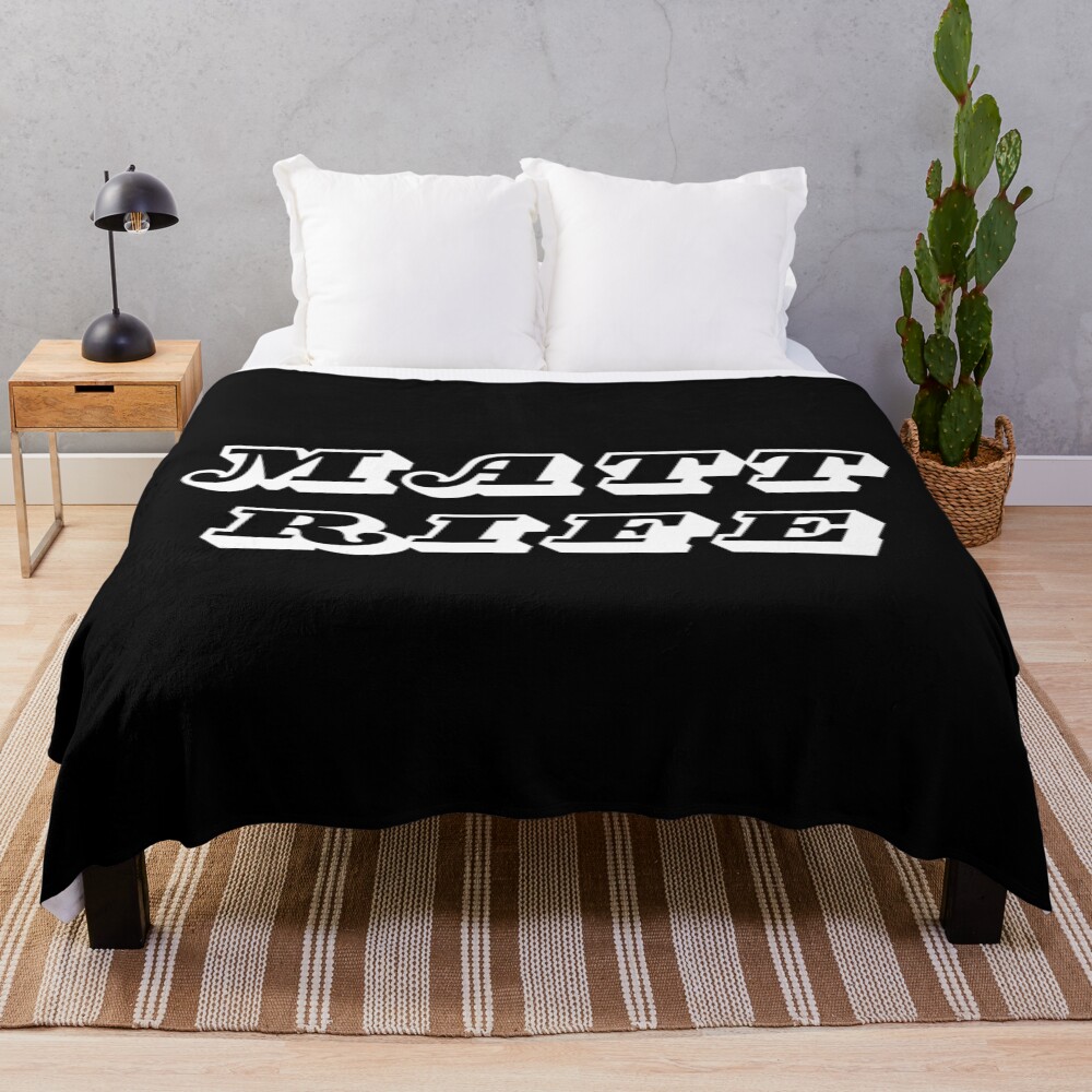 Hot Design Logo Comedian Matt Rife Throw Blanket