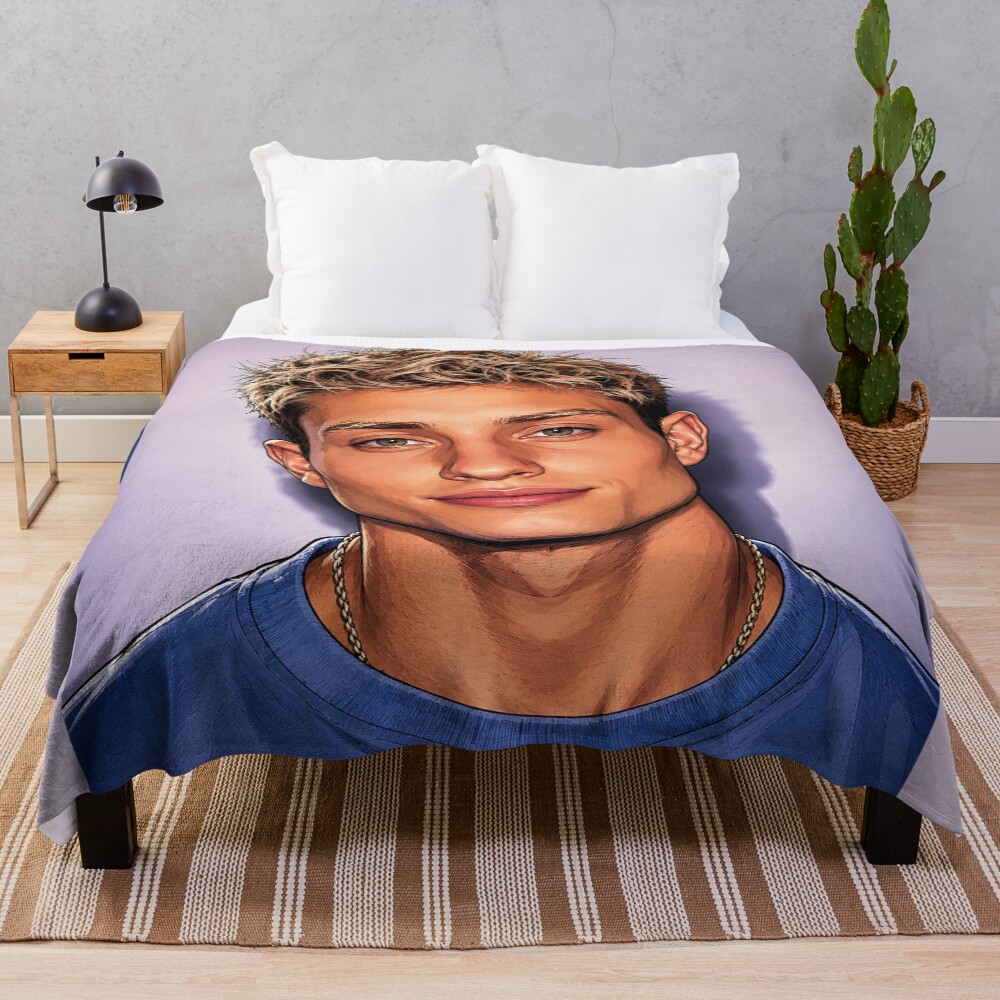 The Blond Comedian Matt Rife Fan Art Throw Blanket