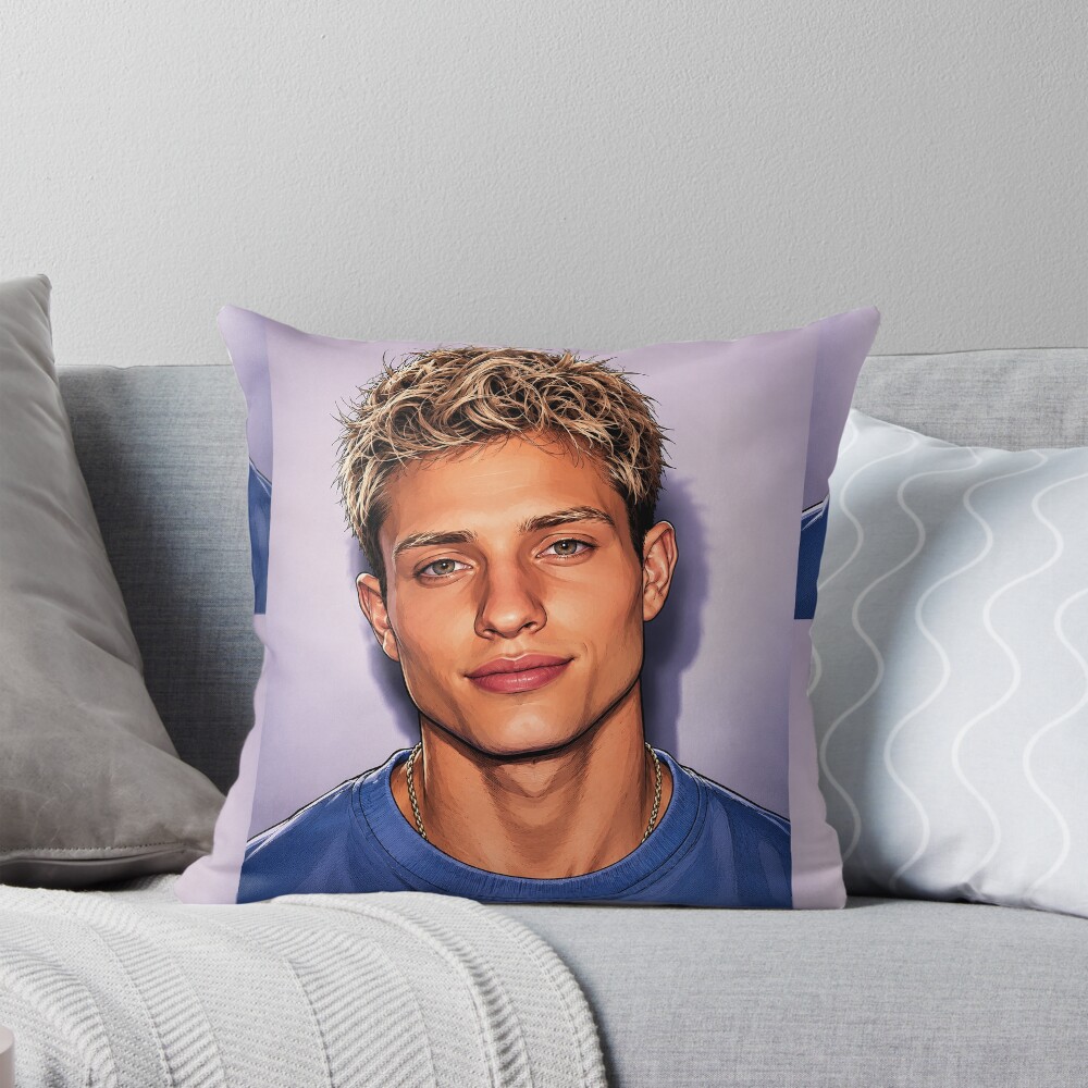 The Blond Comedian Matt Rife Fan Art Throw Pillow